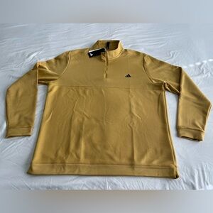 ADIDAS TEXTURED Q ZIP IX4305 GOLF SWEATSHIRTS OAT MEN'S SIZE EXTRA LARGE NWT $80